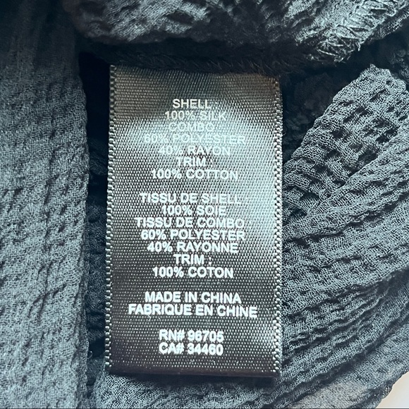 Rebecca Taylor Long Sleeve Silk and Lace Top Long Sleeve Sheer Victorian Sz 0 - Picture 5 of 16